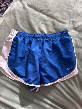 Nike Women's Royal Blue Running Shorts with White Trim